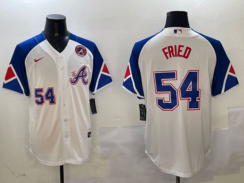 Men Atlanta Braves #54 Fried White City Edition 2025 Nike MLB Jersey style 3